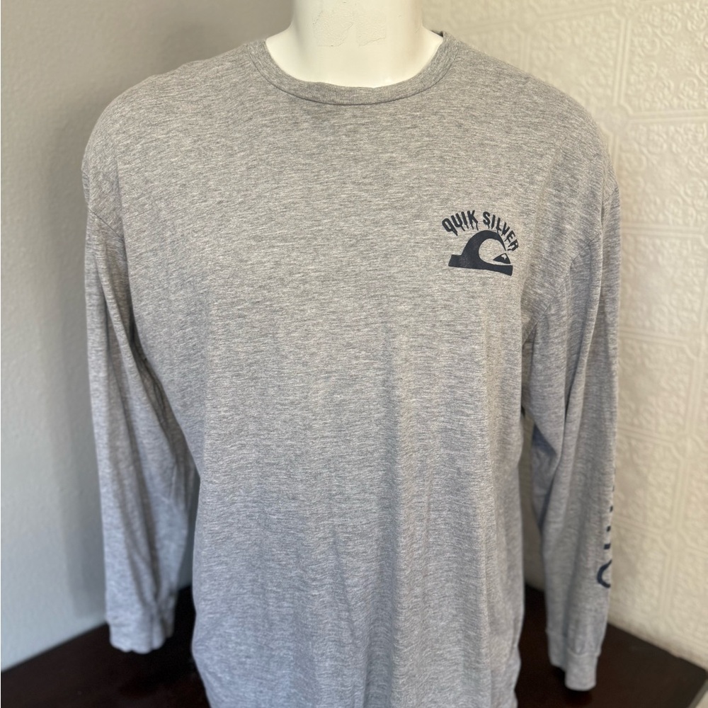 Quiksilver Heather Gray Long Sleeve Tee